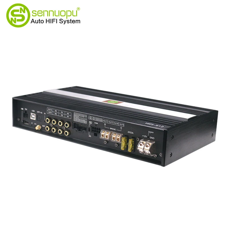 8-CH Auto Power AMP + 10-CH digitális hangfeldolgozó